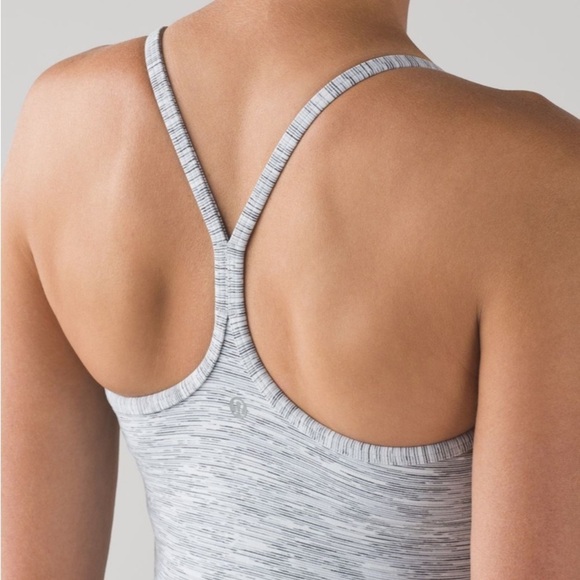 Lululemon Power Y Tank in Wee Are From Space Ice Grey Alpine White size 6 - Picture 7 of 9